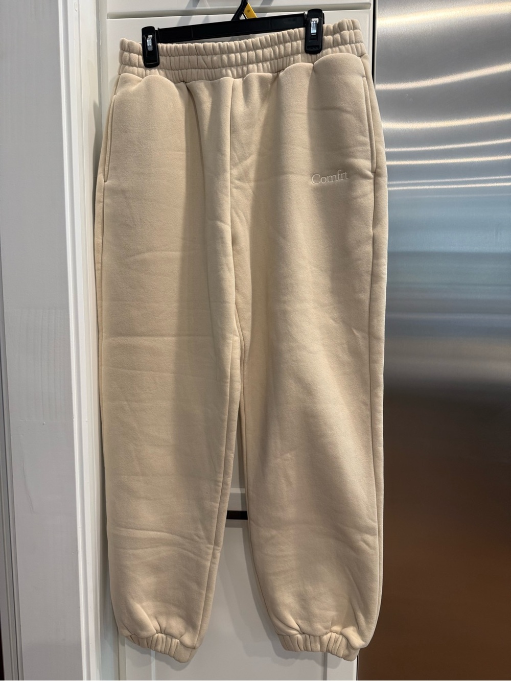 Unisex Comfrt Signature Jogger Set - Bone Color, size large (oversized) - Picture 5 of 14